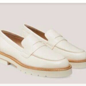 Stuart Weitzman Merrit White Patent Loafer size 10.5 BRAND NEW IN BOX